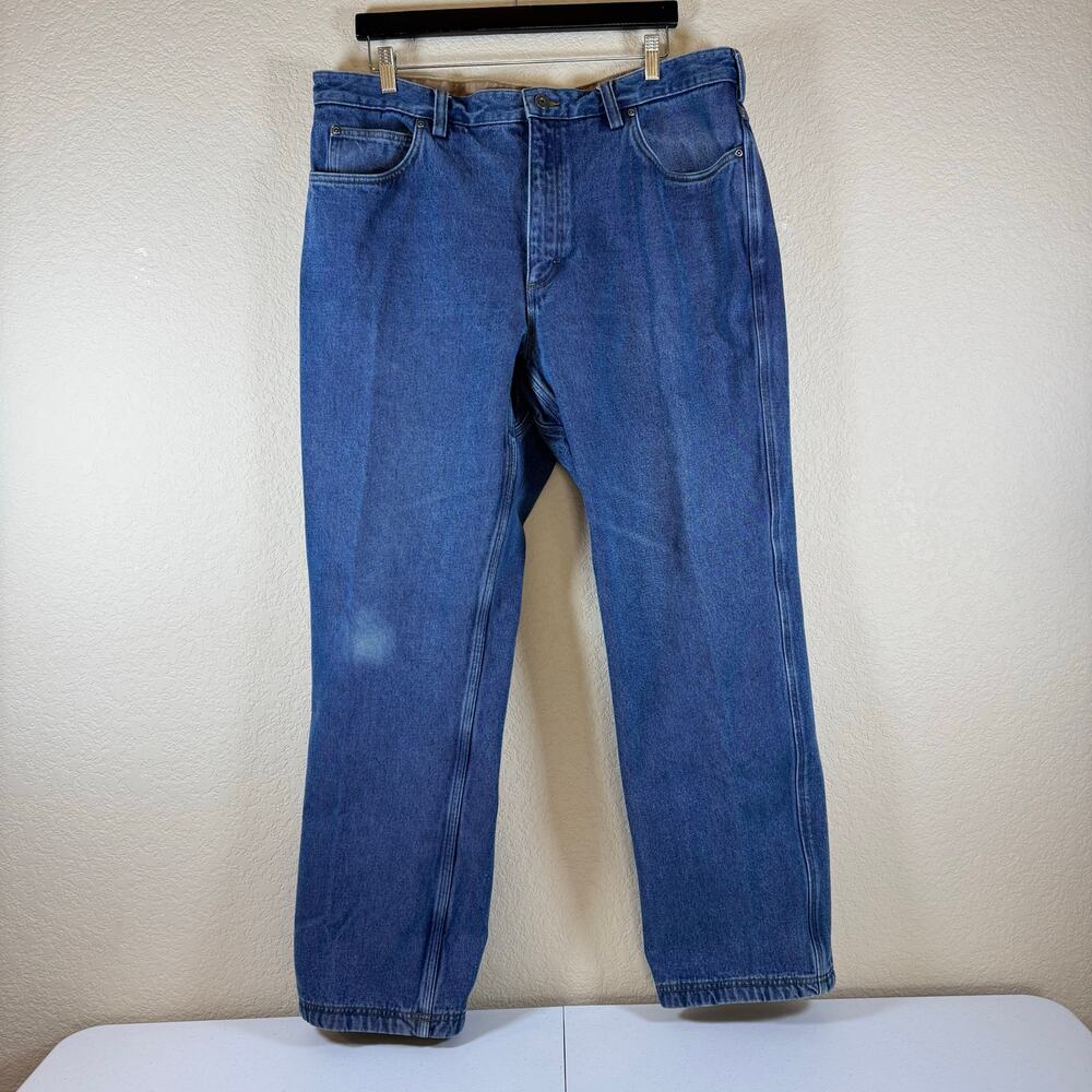 Duluth Trading Ballroom Flannel Lined Jeans Mens 42x32 Act 40x32) Relaxed Fit